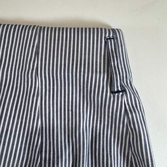 Lane Bryant Pinstripe Pencil Skirt with Tie Waist Navy White Womens Size 16 - Picture 2 of 11